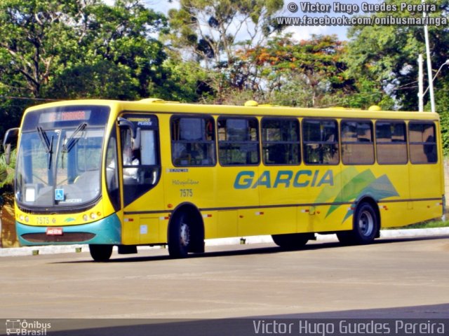 Viação Garcia 7575 na cidade de Maringá, Paraná, Brasil, por Victor Hugo Guedes Pereira. Número da foto: #1359868.