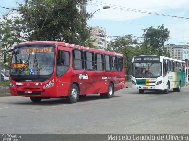 Auto Ônibus Brasília 1.3.111 na cidade de Niterói, Rio de Janeiro, Brasil, por Marcelo Candido de Oliveira. ID da foto: 1362690.