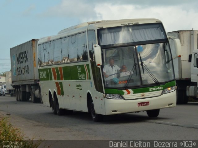 Cia. São Geraldo de Viação 21040 na cidade de Jaboatão dos Guararapes, Pernambuco, Brasil, por Daniel Cleiton  Bezerra. Número da foto: #1362591.