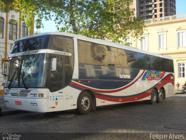 Arco Iris Turismo 2000 na cidade de Pelotas, Rio Grande do Sul, Brasil, por Felipe Alves. ID da foto: 1363596.