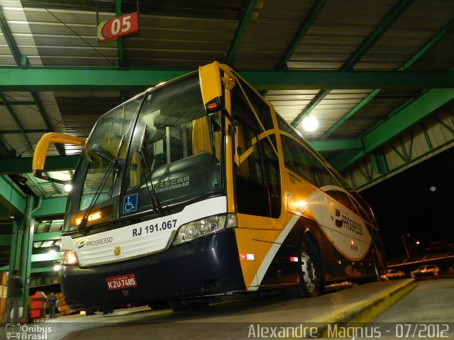 Viação Progresso RJ 191.067 na cidade de Resende, Rio de Janeiro, Brasil, por Alexandre  Magnus. Número da foto: #1362392.