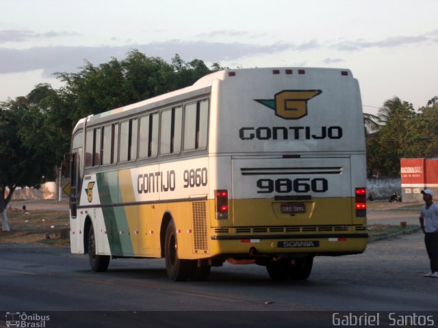 Empresa Gontijo de Transportes 9860 na cidade de Santa Bárbara, Bahia, Brasil, por Gabriel  Santos-ba. ID da foto: 1365168.