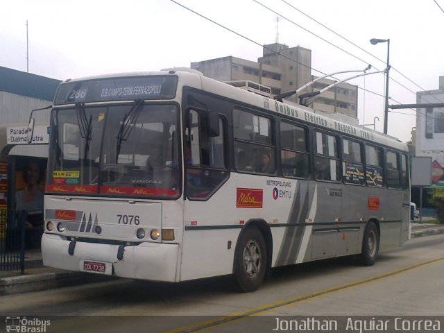 Metra - Sistema Metropolitano de Transporte 7076 na cidade de São Paulo, São Paulo, Brasil, por Jonathan  Aguiar Correa. Número da foto: #1364327.