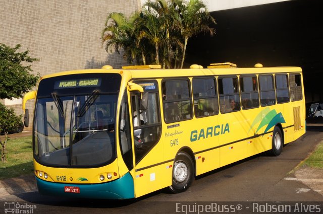 Viação Garcia 6418 na cidade de Apucarana, Paraná, Brasil, por Robson Alves. Número da foto: #1363998.
