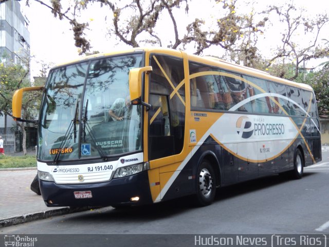 Viação Progresso RJ 191.040 na cidade de Paraíba do Sul, Rio de Janeiro, Brasil, por Hudson Neves. ID da foto: 1363752.