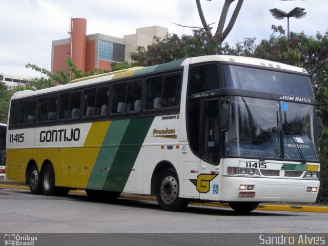 Empresa Gontijo de Transportes 11415 na cidade de São Paulo, São Paulo, Brasil, por Sandro Alves. ID da foto: 1366351.