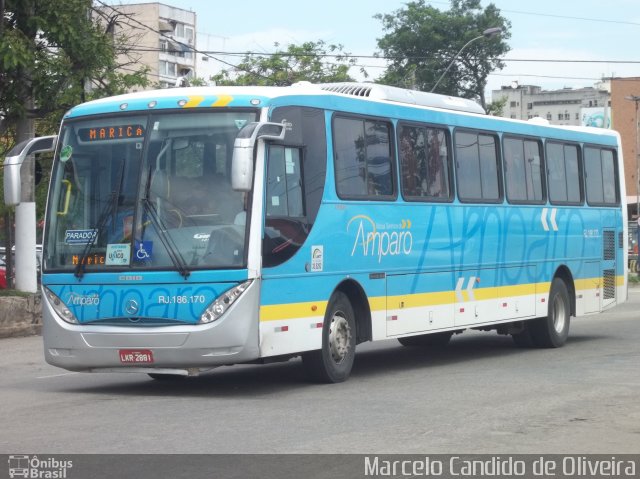 Viação Nossa Senhora do Amparo RJ 186.170 na cidade de Niterói, Rio de Janeiro, Brasil, por Marcelo Candido de Oliveira. Número da foto: #1366561.