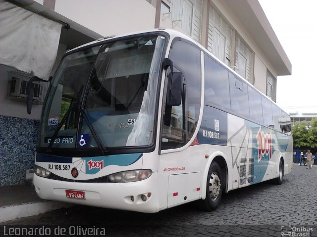 Auto Viação 1001 RJ 108.587 na cidade de Bom Jesus do Itabapoana, Rio de Janeiro, Brasil, por Diego Oliveira. ID da foto: 1368220.