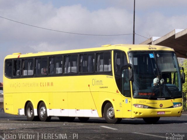 Viação Itapemirim 8039 na cidade de Teresina, Piauí, Brasil, por João Victor. ID da foto: 1369767.