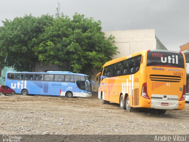 UTIL - União Transporte Interestadual de Luxo 14103 na cidade de Rio de Janeiro, Rio de Janeiro, Brasil, por André Vitor  Silva dos Santos. Número da foto: #1370863.