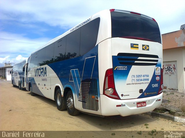 Vitória Transportes 12495 na cidade de Feira de Santana, Bahia, Brasil, por Daniel  Ferreira. ID da foto: 1321169.