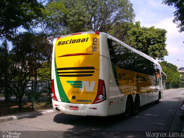 Viação Nacional 16115 na cidade de São Paulo, São Paulo, Brasil, por Wagner Lima. Número da foto: #1321305.
