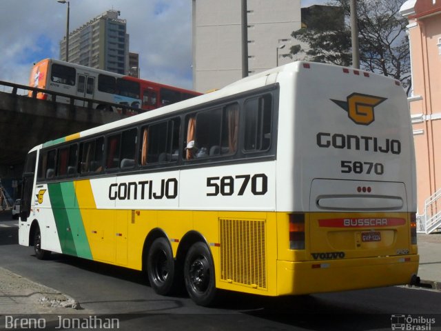 Empresa Gontijo de Transportes 5870 na cidade de Belo Horizonte, Minas Gerais, Brasil, por Breno  Jonathan. ID da foto: 1375195.