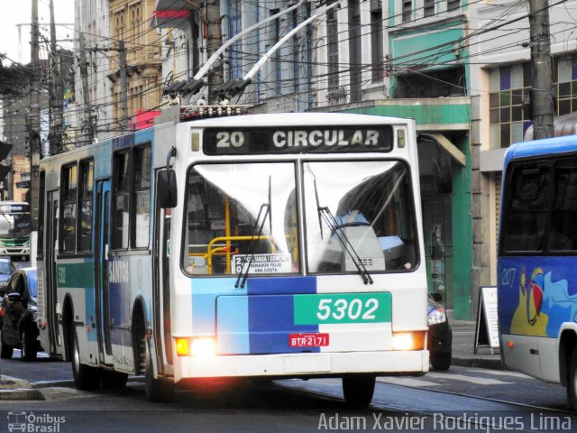 Viação Piracicabana Santos 5302 na cidade de Santos, São Paulo, Brasil, por Adam Xavier Rodrigues Lima. Número da foto: #1374557.