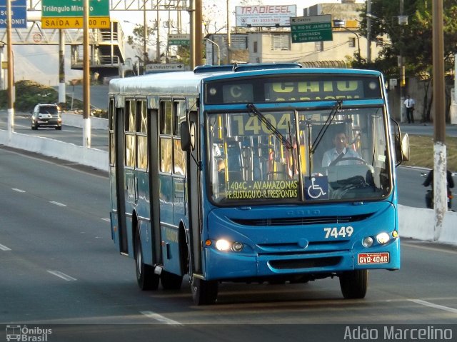 Bettania Ônibus 7449 na cidade de Belo Horizonte, Minas Gerais, Brasil, por Adão Raimundo Marcelino. ID da foto: 1377287.