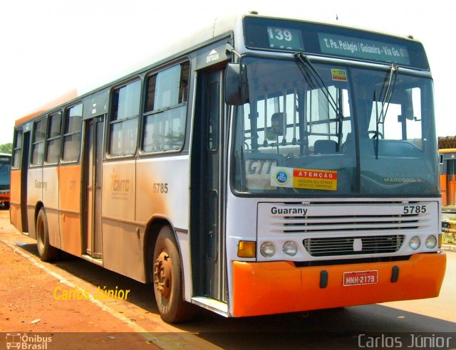 Guarany Transportes e Turismo 5785 na cidade de Goiânia, Goiás, Brasil, por Carlos Júnior. ID da foto: 1322700.