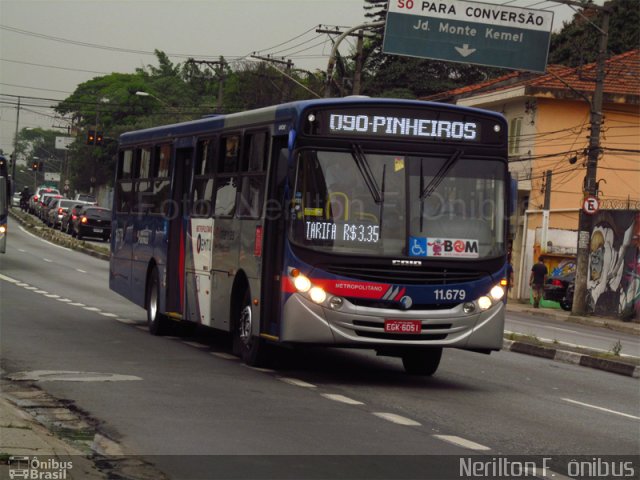 Viação Pirajuçara 11.679 na cidade de São Paulo, São Paulo, Brasil, por Nerilton F.  ônibus. Número da foto: #1324437.