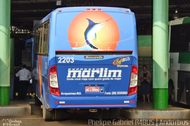 Expresso Marlim 2203 na cidade de Porto Velho, Rondônia, Brasil, por Phelipe Gabriel Campos de Souza. Número da foto: #1323716.