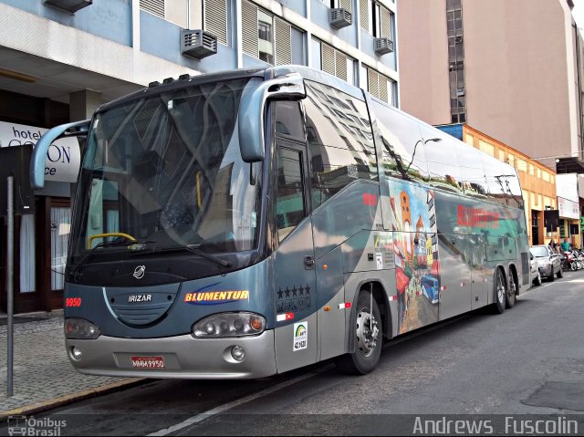 Blumentur Turismo 9950 na cidade de Joinville, Santa Catarina, Brasil, por Andrews  Fuscolin. Número da foto: #1328526.