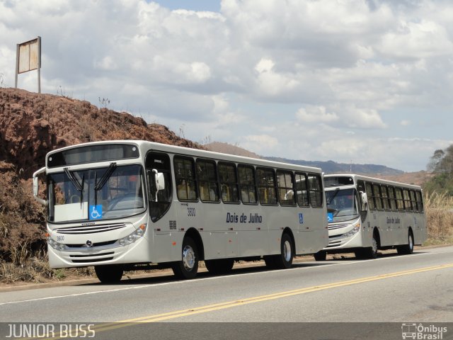 Transportes Dois de Julho 3600 na cidade de Nova Era, Minas Gerais, Brasil, por JUNIOR JUNIOR. Número da foto: #1327485.