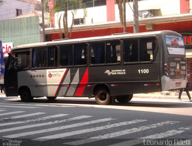 EAOSA - Empresa Auto Ônibus Santo André 1100 na cidade de Santo André, São Paulo, Brasil, por Leonardo Fidelli. ID da foto: 1328583.