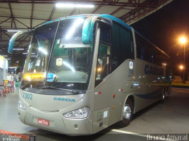 Viação Garcia 7302 na cidade de Londrina, Paraná, Brasil, por Bruno Amaral. Número da foto: #1329732.