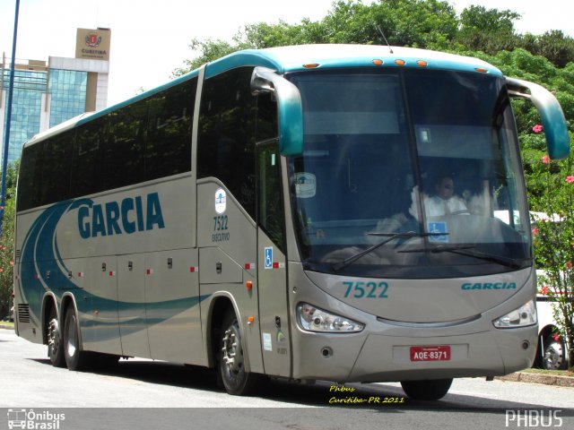 Viação Garcia 7522 na cidade de Curitiba, Paraná, Brasil, por Paulo Henrique. Número da foto: #1332289.