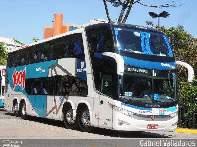 Auto Viação 1001 RJ 108.204 na cidade de São Paulo, São Paulo, Brasil, por Gabriel Valladares. ID da foto: 1332829.