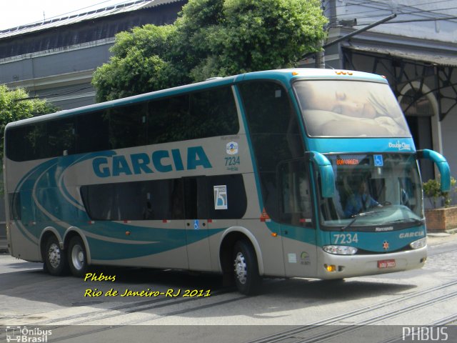 Viação Garcia 7234 na cidade de Rio de Janeiro, Rio de Janeiro, Brasil, por Paulo Henrique. Número da foto: #1332333.