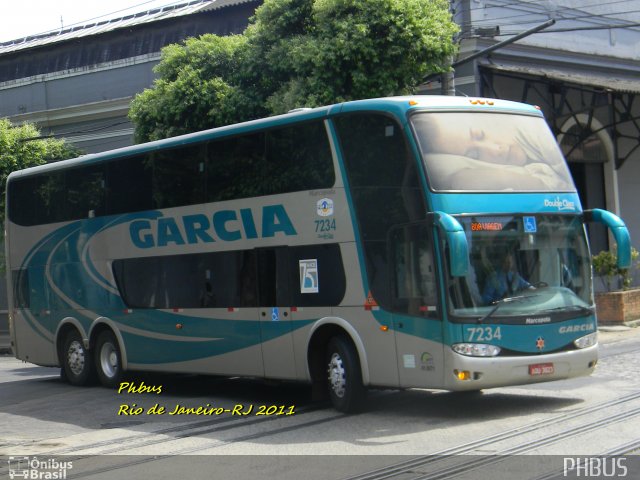 Viação Garcia 7234 na cidade de Rio de Janeiro, Rio de Janeiro, Brasil, por Paulo Henrique. ID da foto: 1332333.