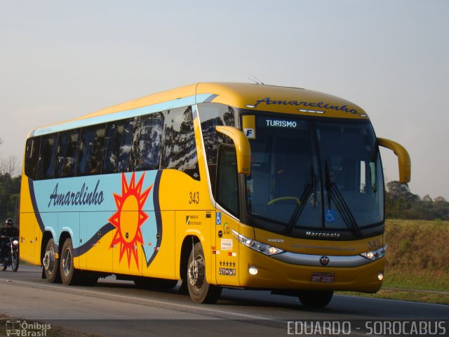 Expresso Amarelinho 343 na cidade de Sorocaba, São Paulo, Brasil, por EDUARDO - SOROCABUS. Número da foto: #1331413.