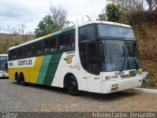 Empresa Gontijo de Transportes 11160 na cidade de João Monlevade, Minas Gerais, Brasil, por Antonio Carlos Fernandes. ID da foto: 1377987.