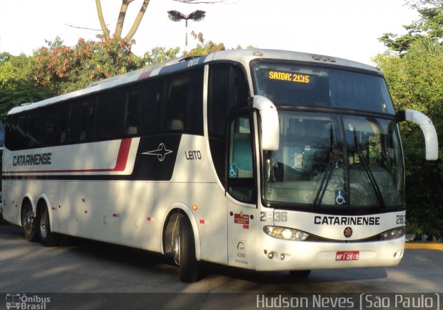 Auto Viação Catarinense 2836 na cidade de São Paulo, São Paulo, Brasil, por Hudson Neves. Número da foto: #1396823.