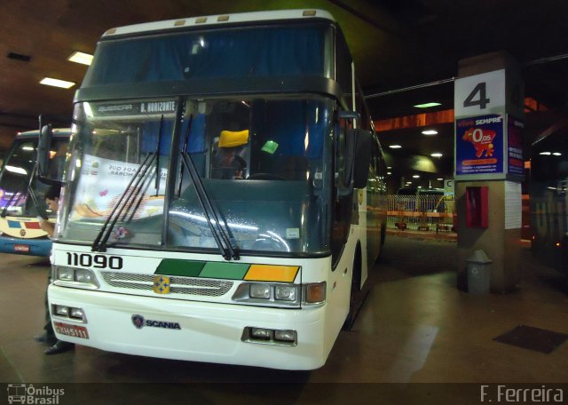 Empresa Gontijo de Transportes 11090 na cidade de Belo Horizonte, Minas Gerais, Brasil, por Fabri Ferreira. ID da foto: 1397688.