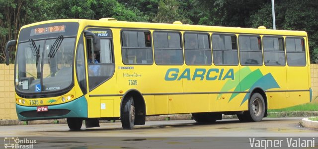 Viação Garcia 7535 na cidade de Maringá, Paraná, Brasil, por Vagner Valani. ID da foto: 1398051.