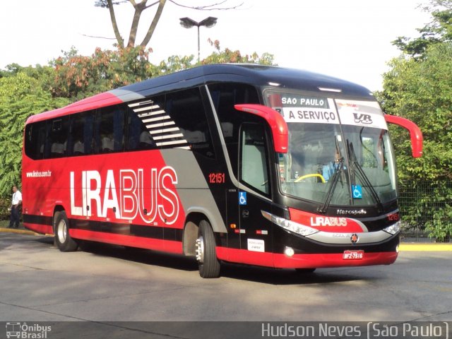 Lirabus 12151 na cidade de São Paulo, São Paulo, Brasil, por Hudson Neves. Número da foto: #1396829.