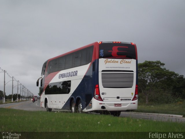 Expresso Embaixador 504 na cidade de Pelotas, Rio Grande do Sul, Brasil, por Felipe Alves. Número da foto: #1400934.