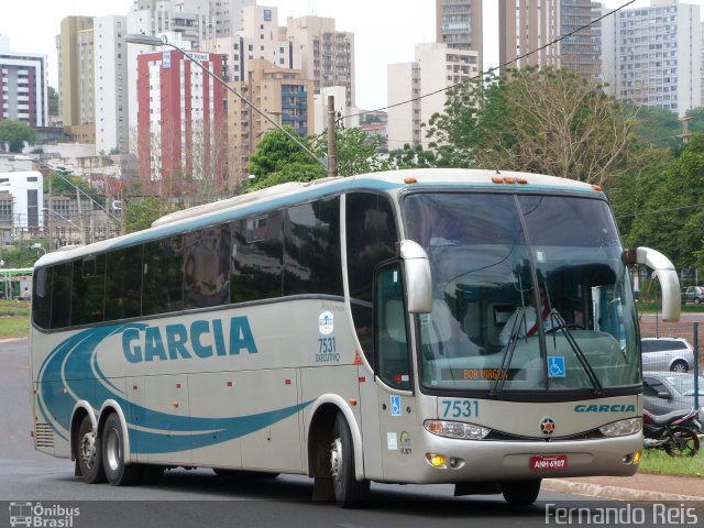 Viação Garcia 7531 na cidade de Ribeirão Preto, São Paulo, Brasil, por Fernando Reis. Número da foto: #1401133.
