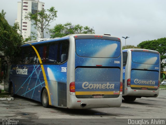 Viação Cometa 3506 na cidade de Mogi das Cruzes, São Paulo, Brasil, por Douglas Alvim. ID da foto: 1404617.