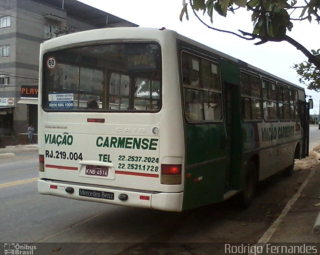 Viação Carmense RJ 219.004 na cidade de Sapucaia, Rio de Janeiro, Brasil, por Rodrigo Fernades. Número da foto: #1409164.