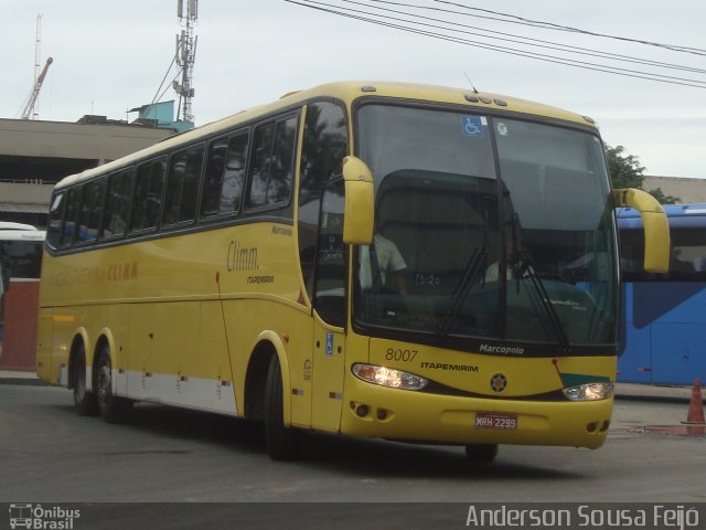 Viação Itapemirim 8007 na cidade de Rio de Janeiro, Rio de Janeiro, Brasil, por Anderson Sousa Feijó. ID da foto: 1408727.