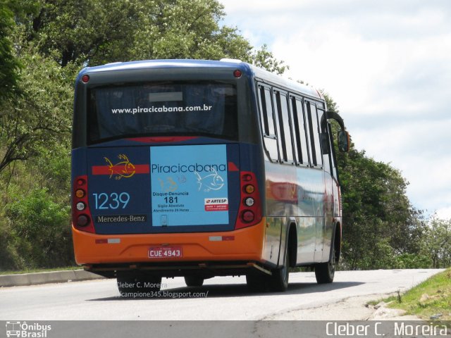 Viação Piracicabana 1239 na cidade de São Roque, São Paulo, Brasil, por Cleber C.  Moreira. Número da foto: #1410740.