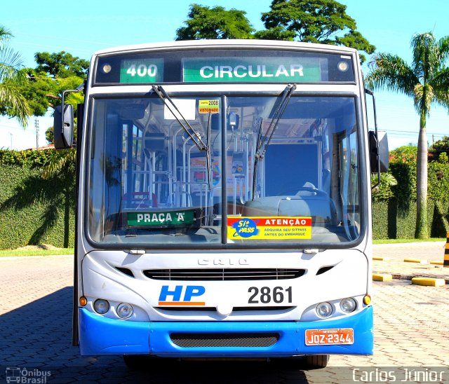 HP Transportes Coletivos 2861 na cidade de Goiânia, Goiás, Brasil, por Carlos Júnior. ID da foto: 1412565.