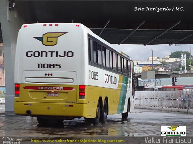 Empresa Gontijo de Transportes 11085 na cidade de Belo Horizonte, Minas Gerais, Brasil, por Valter Francisco. ID da foto: 1412878.