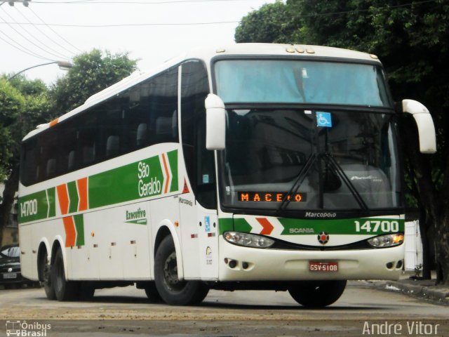 Cia. São Geraldo de Viação 14700 na cidade de Rio de Janeiro, Rio de Janeiro, Brasil, por André Vitor  Silva dos Santos. Número da foto: #1412999.