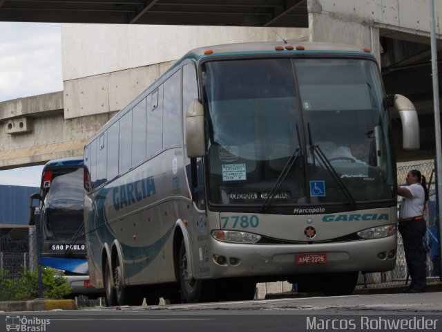 Viação Garcia 7780 na cidade de Campinas, São Paulo, Brasil, por Marcos Rohwedder. ID da foto: 1411617.