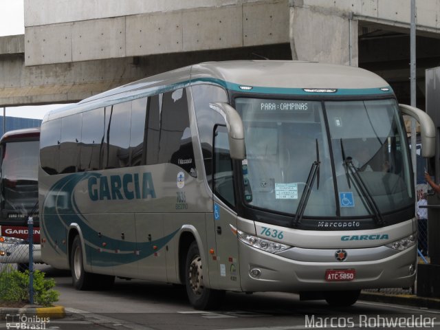 Viação Garcia 7636 na cidade de Campinas, São Paulo, Brasil, por Marcos Rohwedder. Número da foto: #1413809.