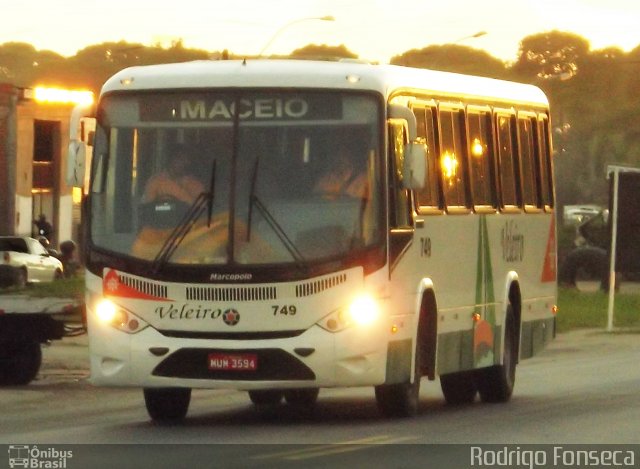 Auto Viação Veleiro 749 na cidade de Maceió, Alagoas, Brasil, por Rodrigo Fonseca. Número da foto: #1413845.