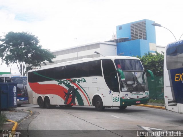 Empresa de Transportes Andorinha 5154 na cidade de São Paulo, São Paulo, Brasil, por Leonardo Fidelli. Número da foto: #1416366.