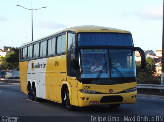 Viação Nordeste 0700 na cidade de Natal, Rio Grande do Norte, Brasil, por Felipe Lima Araújo. Número da foto: #1379741.